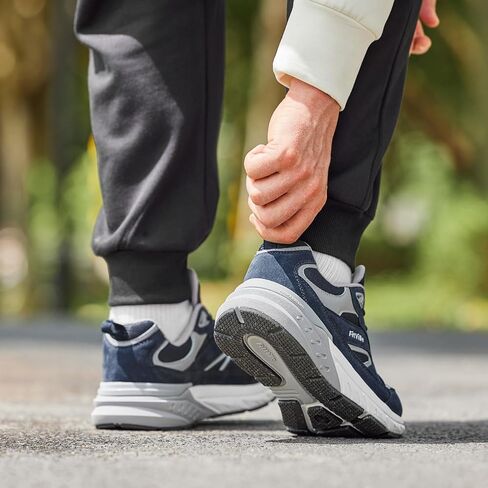 FitVille Wide Walking Shoes for Men Extra Wide Width Sneakers with Arch Support for Flat Feet Heel Pain Relief Plantar Fasciitis - Rebound NEO V1 in Saudi Arabia