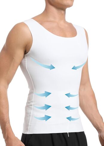 Men's Gynecomastia Compression Tank Top Shirts Slimming Body Shaper Vest Mens Workout Undershirt Shapewear in Saudi Arabia