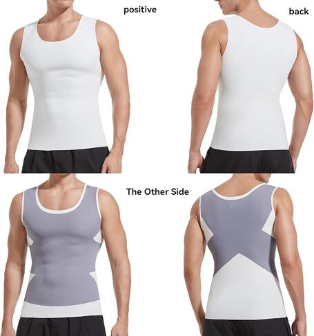 Men's Gynecomastia Compression Tank Top Shirts Slimming Body Shaper Vest Mens Workout Undershirt Shapewear in Saudi Arabia
