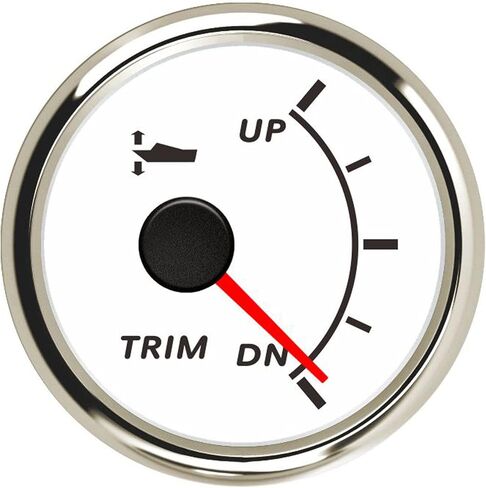 IP67 Waterproof 0-190 ohm Signal 52mm Marine Trim Gauge UP DN Boat Trim Balance Gauge Meter Trim Tilt Indicator with Red Backlight in Saudi Arabia