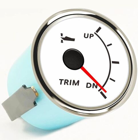 IP67 Waterproof 0-190 ohm Signal 52mm Marine Trim Gauge UP DN Boat Trim Balance Gauge Meter Trim Tilt Indicator with Red Backlight in Saudi Arabia