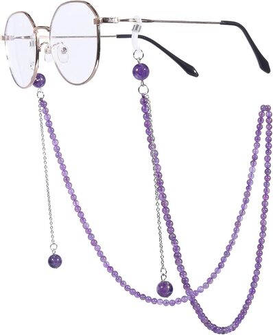 TUMBEELLUWA Healing Crystal Beaded Eyeglasses Chain Mask Lanyard Sunglasses String Cord for Women Men in Kuwait
