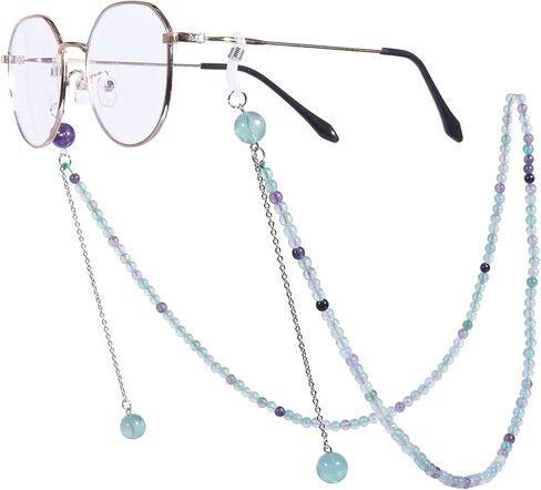 TUMBEELLUWA Healing Crystal Beaded Eyeglasses Chain Mask Lanyard Sunglasses String Cord for Women Men in Kuwait