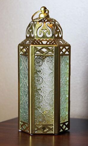 VELA LANTERNS 12pk Gold Moroccan Decor Candle Lantern, Decorative Candle Holder Lamp for Ramadan, Indoor Home Decor, Patio, Weddings, Table or Hanging, Assorted Colors, Medium in Saudi Arabia
