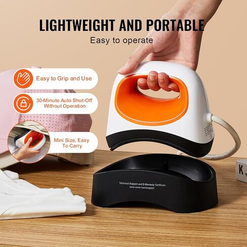 VEVOR Hat Press Machine, Mini Hat Heat Press for Caps with 3 Heating Levels, Cap Heat Press Machine with 6.1 x 3.5 inch Curved Heating Plate, Safety Base, and Glove, Automatic Shut-Off, White in Saudi Arabia