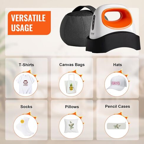 VEVOR Hat Press Machine, Mini Hat Heat Press for Caps with 3 Heating Levels, Cap Heat Press Machine with 6.1 x 3.5 inch Curved Heating Plate, Safety Base, and Glove, Automatic Shut-Off, White in Saudi Arabia