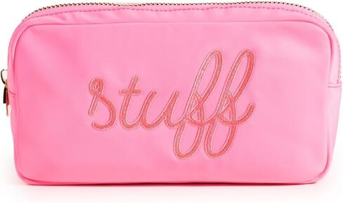 Stoney Clover Lane Women's Bubblegum Stuff Embroidered Small Pouch in Saudi Arabia