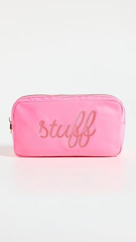 Stoney Clover Lane Women's Bubblegum Stuff Embroidered Small Pouch in Saudi Arabia