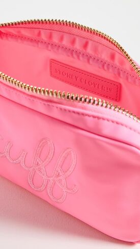 Stoney Clover Lane Women's Bubblegum Stuff Embroidered Small Pouch in Saudi Arabia
