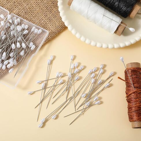 100 Pcs Sewing Pins for Fabric, Long 2.2 Inch Quilting Pins Straight Pins with Pearlized Head, Multicolor Corsage Stick Pins for Jewelry DIY Decoration Craft and Sewing Project in Kuwait