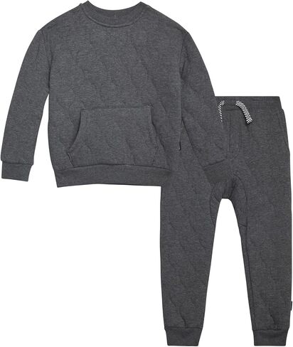 Volcom Boys Sweatsuit Set - 2 Piece Soft Fleece Crewneck Pullover Sweatshirt and Jogger Pants - Cozy Outfits for Boys 12M-7 in Saudi Arabia