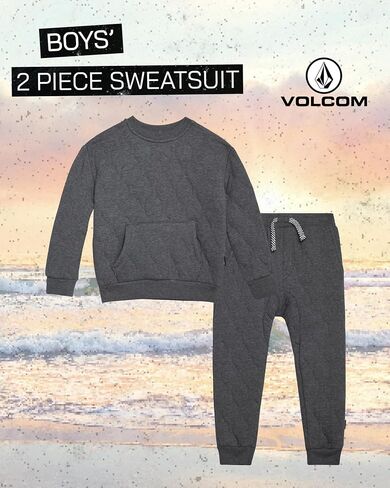 Volcom Boys Sweatsuit Set - 2 Piece Soft Fleece Crewneck Pullover Sweatshirt and Jogger Pants - Cozy Outfits for Boys 12M-7 in Saudi Arabia
