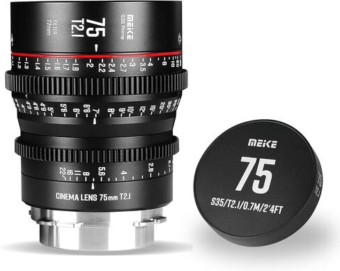 MEKE 18 مم T2.1 Super 35 Prime Manual Focus Cinema Lens for PL-Mount Cine Camera متوافقة مع C700 PL، ARRI Amira، أليكسا ميني إلخ. in Kuwait
