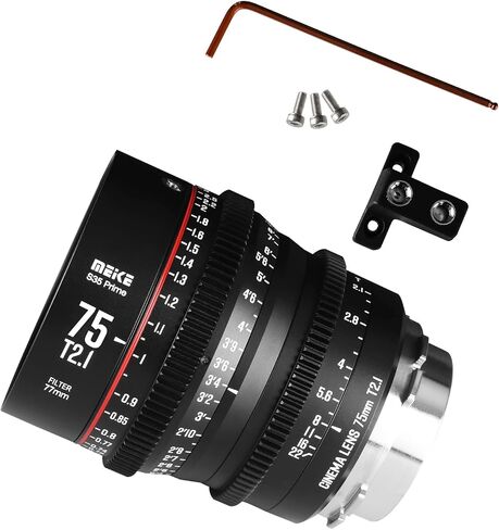 MEKE 18 مم T2.1 Super 35 Prime Manual Focus Cinema Lens for PL-Mount Cine Camera متوافقة مع C700 PL، ARRI Amira، أليكسا ميني إلخ. in Kuwait