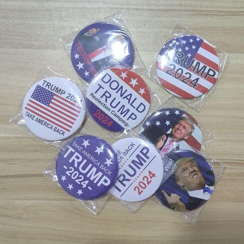 8 Pack Trump Buttons Pins, Donald Trump 2024 Presidential Election Campaign Take America Back Button Badge in Saudi Arabia