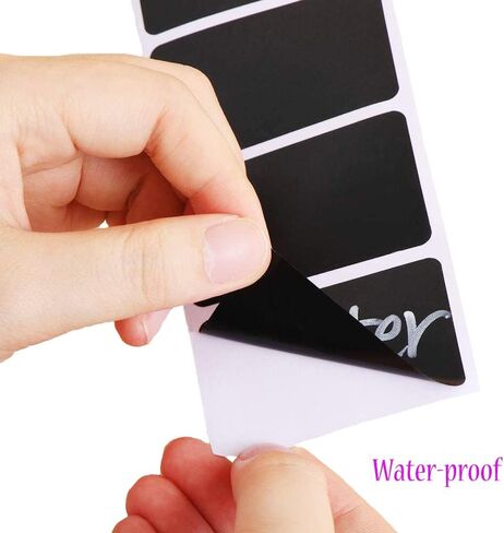 Chalkboard Sticker Label Black Rectangle Coding Roll Labels 300 Pcs Removable Write-On Reusable Waterproof for Kitchen Containers Jar Storage Bins Office Craft in Saudi Arabia