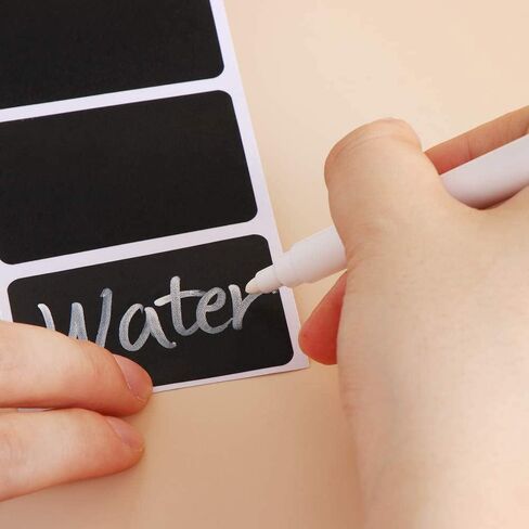 Chalkboard Sticker Label Black Rectangle Coding Roll Labels 300 Pcs Removable Write-On Reusable Waterproof for Kitchen Containers Jar Storage Bins Office Craft in Saudi Arabia