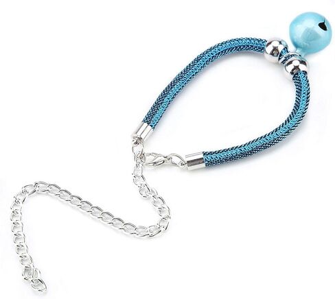 طوق قطة مع جرس للقطط، قلادة بمشبك امان قابل للتعديل، مستلزمات الحيوانات الاليفة الصغيرة، اكسسوارات اشياء مخصصة للقطط، حزام مطاطي للامان للفتيات والرجال والقطط (ابيض) in Kuwait