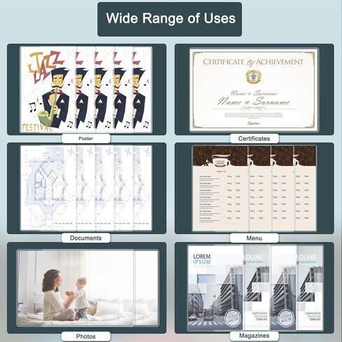 6PCS 11 x 17 Rigid Print Protectors Hard Plastic Sheet Protectors, Clear Heavy Duty Toploaders Menu Holder Poster Sleeves Page Protectors Frames Holder for Magazine Photo Paper Poster Prints in Kuwait