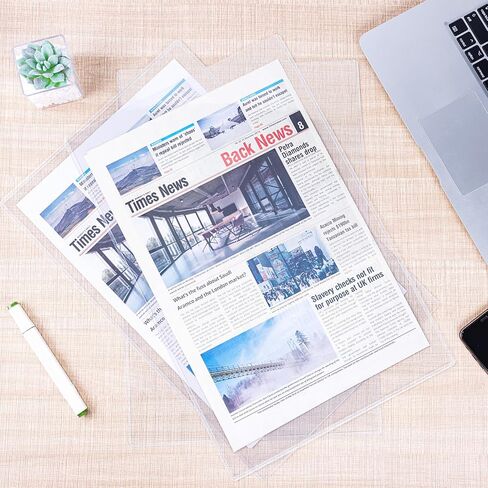 6PCS 11 x 17 Rigid Print Protectors Hard Plastic Sheet Protectors, Clear Heavy Duty Toploaders Menu Holder Poster Sleeves Page Protectors Frames Holder for Magazine Photo Paper Poster Prints in Kuwait