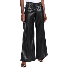 بنطال Alice + olivia من الجلد النباتي للنساء مع شريط سباق من Alice + olivia in Kuwait