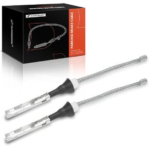 A-Premium Rear Driver and Passenger Side Parking Brake Cable Assembly Compatible with Mazda Models: 2 2011 2012 2013 2014, 2-PC Set - Replace # D65144430A