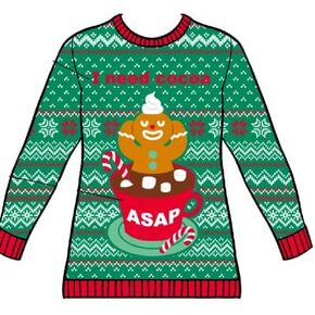 Giggling Getup Ugly Christmas Sweaters for Kids, Funny Christmas Sweater for Kids, Christmas Gingerbread Man Ugly Sweater-Medium(8-10Y) Green