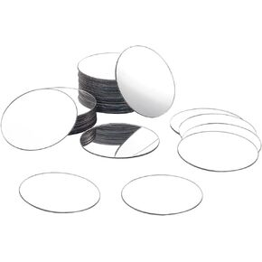 PH PandaHall 50pcs 2.3 Inch Acrylic Mosaic, Tiles Mirror Mosaic Tile Mirror Tiles Self Adhesive Mini Mirror Tiles Small Round Mirrors for Crafts and DIY Projects Framing Decoration