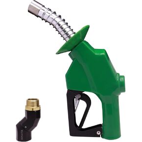 Automatic Shut Off Fuel Nozzle Kit.Includes a 1" NPT Fuel Pump Handle with a convenient 360° Hose Swivel and a 1-3/16" Spout designed for a 32 gpm Flow Rate for Gasoline, Diesel, and Kerosene