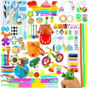 New Fidget Toys Set,90 Pack Stocking Stuffers Sensory Party Favors Gifts for Kids Adults, Stress Relief Toy Bulk for Boys Girls Autistic ADHD Anxiety Carnival Treasure Classroom Prizes