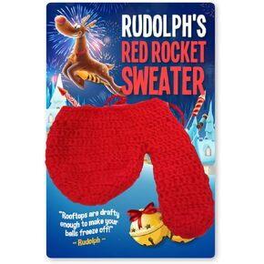 GearsOut Rudolphs Red Crew Neck Rocket Sweater,Long Sleeve Knit Wienie Warmer for Men Christmas