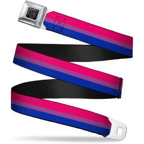 Buckle-Down Belt, Seatbelt Buckle Belt, Flag Bisexual Pink Purple Blue, Adjustable