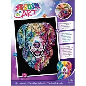 مجموعة حرفية من Sequin Art 2103 Harlequin Hound Labrador Retriever من المجموعة الأرجوانية 25 × 34 سم