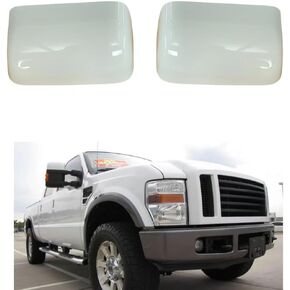 Oxford White Mirror Cover Caps for 2008-2024 Ford F250 F350 F450 F550, Super Duty Towing Truck Accessories (17-24 Super Duty Oxford White)