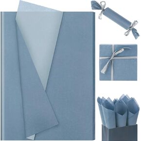 100 Sheets Bluish Green Tissue Paper, 20x14in Willow Green Gift Wrapping Paper Solid Color DIY Art Craft Tissue for Wedding Gift Bags Fillers Birthday Baby Shower Party Decor