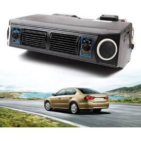 TBVECHI Universal Air Conditioner UN, 12V 30W Car AC Underdash Evaporator Compressor Air Conditioner with Mounting Brackets and Drain Hose, 3-Speed AC Single cooling type for Classic Car Motorhome
