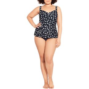 EVANS Women's Plus Size Tankini Twist PRT