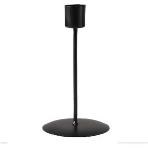 Matte Candle Holders Set of 3,Premium Metal Candlestick Holders for Table or Mantel Decor Centerpiece,Dinning, Party, Fits 3/4 inch Thick Candle&Led Candles (Black)