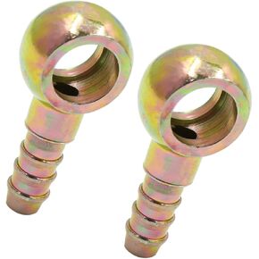 Motoforti 2pcs 5/16" 8mm ID Hose Barb 14mm Banjo Fitting Fuel Line Adapter Connector for Motorcycle Car Long-lasting