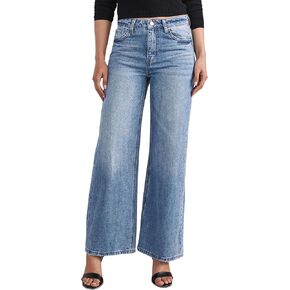 Wide Leg Mid Waisted Baggy Jeans for Women Trendy Stretchy Loose Denim Pants