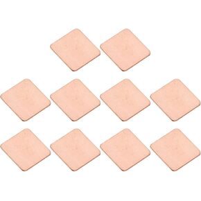 DMiotech 20 Pack 15 x 15 x 0.1mm Copper Pad Thermal Kit IC Chips Heatsink Cooler Shim for Cooling PC Laptop