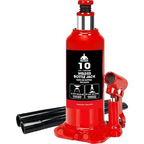 5 Ton (10,000 LBs) Professional Car Support Screw Jack for House Construction Bridge Stabilization, Red