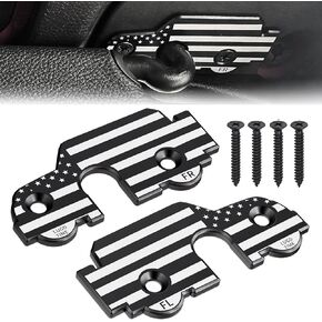 Sun Visor Repair Kit Compatible with Jeep Wrangler JL 2018-2023, Aluminum Alloy American Flag Sun Visor Clips Fits Compatible with Jeep Wrangler 2018 JK, 2020-2023 Gladiator JT, Repair Loose Visor