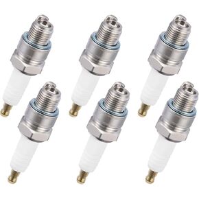 BDFHYK 1134 universal Spark Plugs Compatible with Yamaha Tohatsu Mariner 2-Stroke Outboard Engines Replacement for BR8HS-10 Set of 6