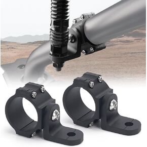 Xprite 2PCS UTV Whip Light Mount, Heavy Duty Aluminum Light Bar Mounting Brackets for Flag Antenna Off-Road LED Light, 360° Adjustable Whip Mount Fits 1.75''- 2'' Roll Cage for UTV ATV SXS RZR Can Am