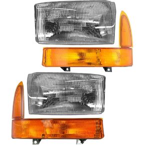 TRQ Driver & Passenger Side Lighting Kit Compatible with 2000-2001 Ford Excursion 1999-2000 F-250 Super Duty F-350 Super Duty F-450 Super Duty F-550 Super Duty FO2502147 FO2503147 FO2520141 FO2521141