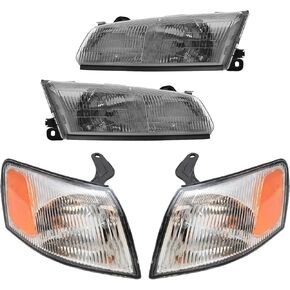 TRQ Lighting Kit Compatible with 1997-1999 Toyota Camry TO2502117 TO2503117 TO2530126 TO2531126 TO2533103