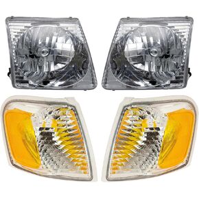 TRQ Lighting Kit Compatible with 2001-2003 Ford Explorer Sport 2001-2005 Explorer Sport Trac FO2502170 FO2503170 FO2520164 FO2521164