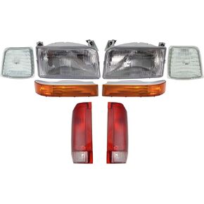 TRQ Driver & Passenger Side Lighting Kit Compatible with 1992-1996 Ford Bronco F-150 1992-1997 F-250 F-350 FO2502118 FO2503114 FO2520116 FO2521114 FO2550110 FO2551108 FO2800106 FO2801105