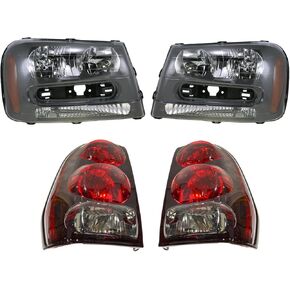 TRQ Lighting Kit Compatible with 2002-2009 Chevrolet Trailblazer 2002-2006 Trailblazer EXT GM2502213 GM2503213 GM2800150 GM2801150